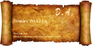 Domán Attila névjegykártya
