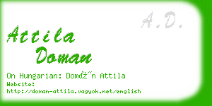 attila doman business card